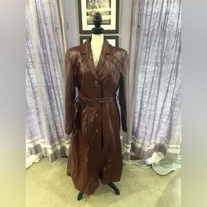 Vintage Berman’s Leather Trench Coat